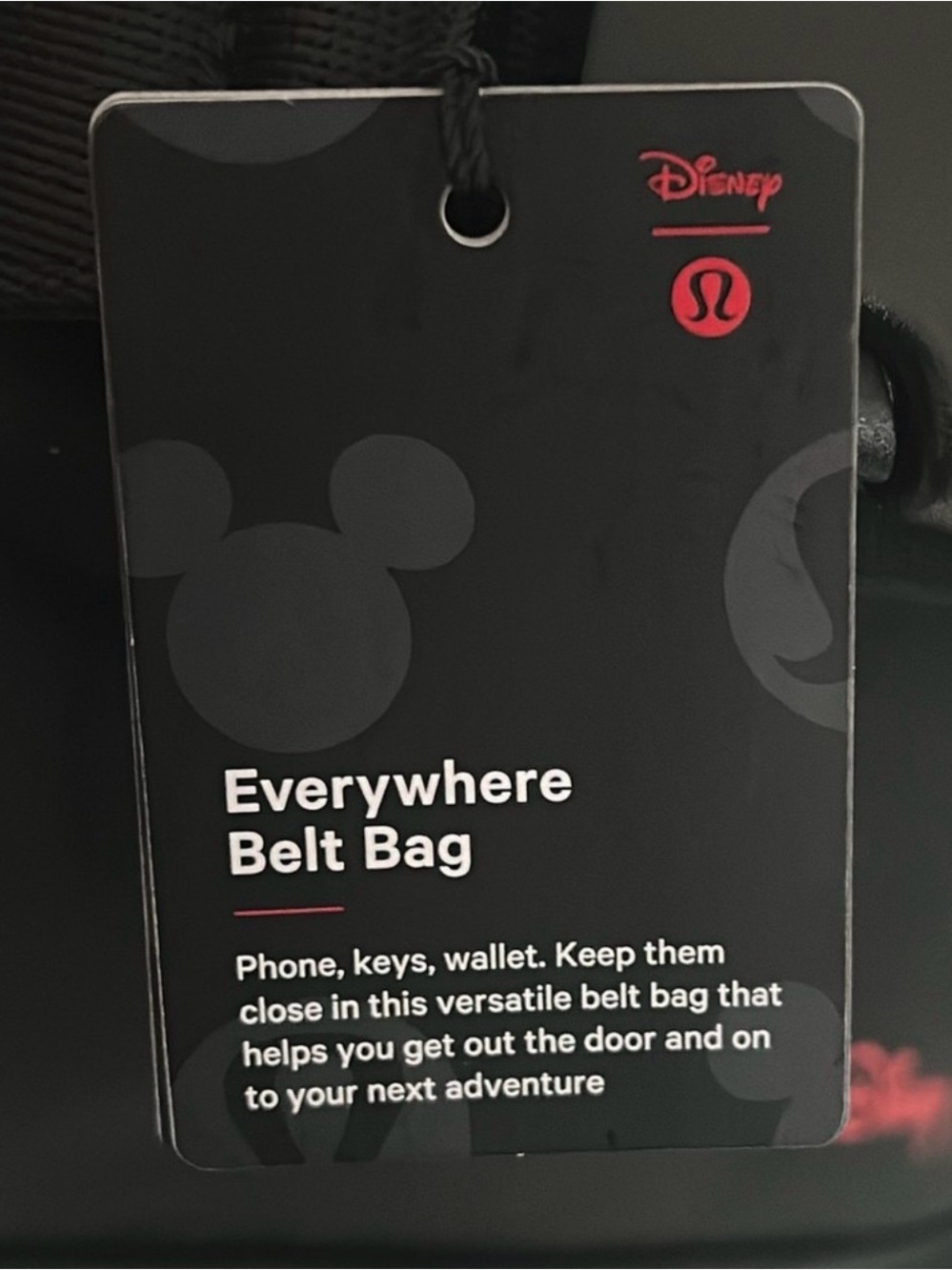 🆕 LULULEMON X DISNEY Everywhere Belt Bag 1L Mickey in Motion Graphic Black NWT - Picture 13 of 17